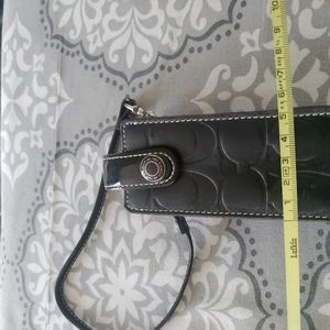 Like New Coach Leather Carry case... Black